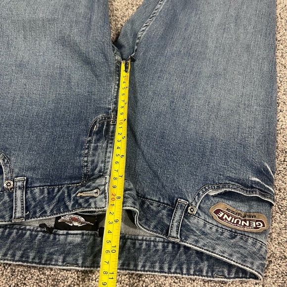 Harley Davidson 2007 Women’s Jeans 12 Long Embroidered Y2K VTG Denim Riding Pant - Picture 7 of 14